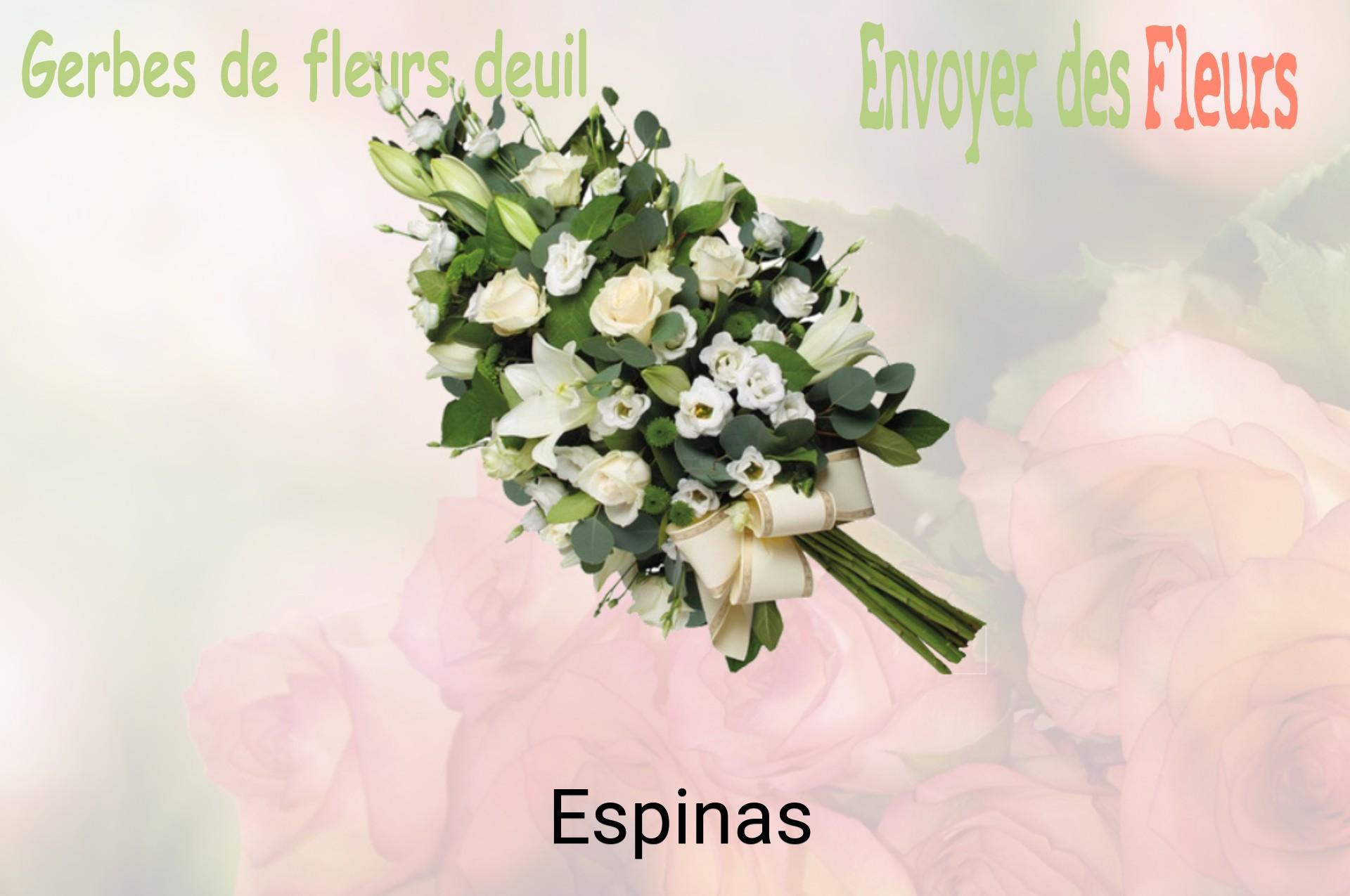 Gerbe de fleurs de deuil livrée à Espinas
